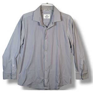 Mizzen+Main Shirt Mens Medium M Button Up Long Sleeve Trim Fit Performance